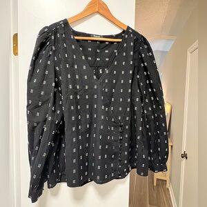Madewell Black & White top, Size XL